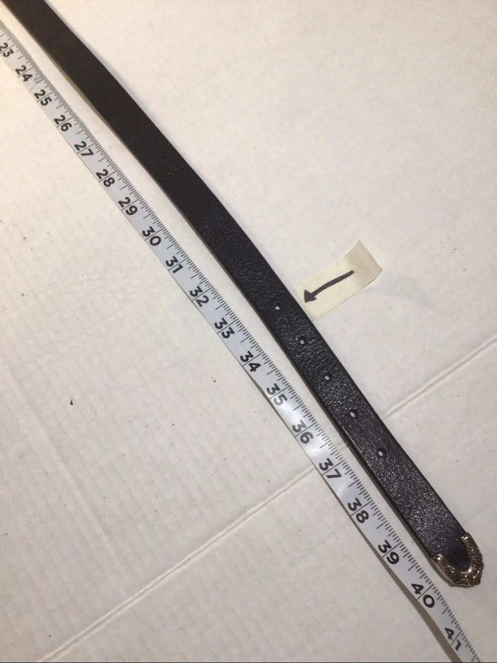 Cabela's Mens Black Leather Belt Lg 90059 Pinecone Silver Buckle Vintage Unisex